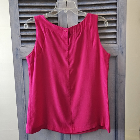 Studio Silk Hot Pink Tank Top - M - Picture 6 of 8